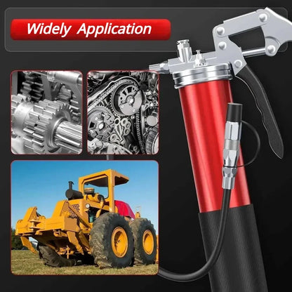 Manual Grip Grease Gun – 400CC Aluminum Alloy Mini Grease Injector, 6000-7000PSI with Flexible Hose