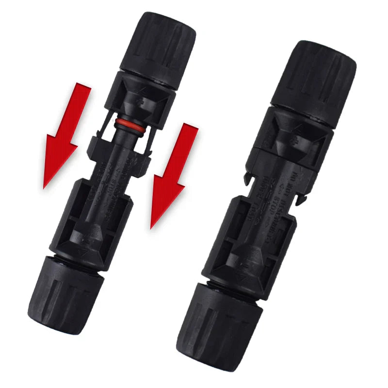 DC Solar Connector Kit 1000V 30A – IP67 Waterproof PV/MC Cable Connectors (5–200 Pcs, 2.5/4/6mm²)