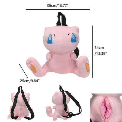 17 Styles Mario & Pokemon Plush Backpack – Koopa, Charizard, Mimikyu, Eevee, Snorlax, Gengar, Mew Turtle Shell Stuffed Toy Bag