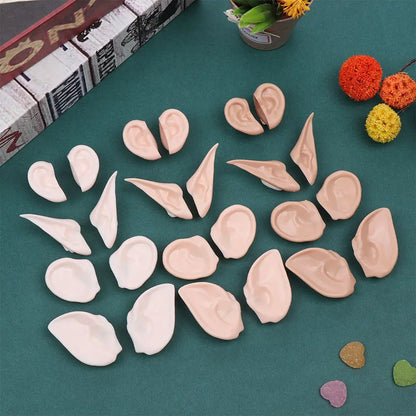 Blyth Doll Elf Ears – White, Tan, Dark & Black Skin Artificial Ear Accessories (Doll Only)