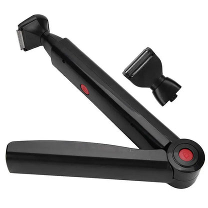 Long Handle Waterproof Men’s Back Shaver — USB Rechargeable Folding Body Hair Trimmer