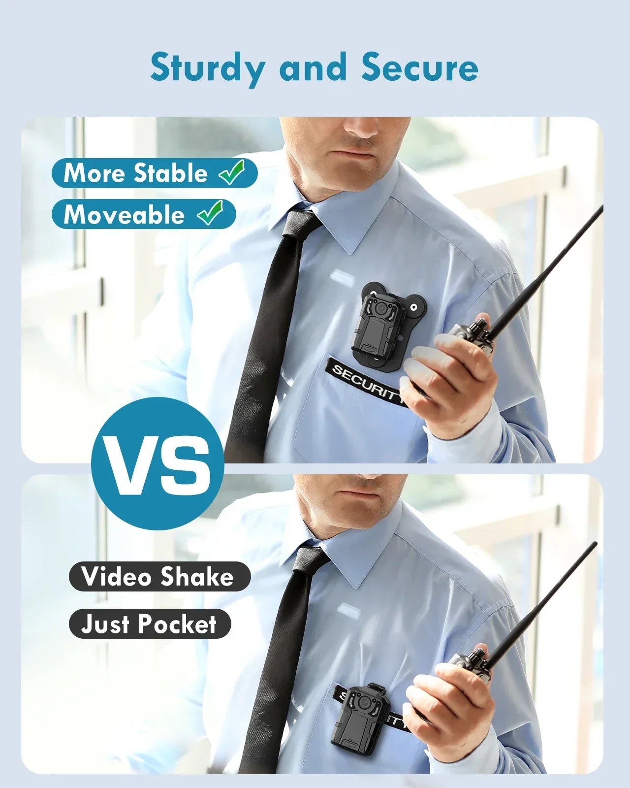Magnetic Suction Back Clip for Boblov KJ21 & PD70 Mini Body Cameras – Strong Magnetic Hold