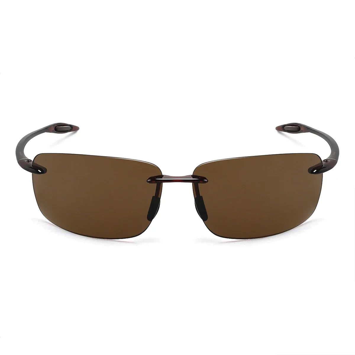 JULI Polarized Classic Sports Rimless Sunglasses – Ultralight Rectangle Frame for Men, Ideal for Fishing, Driving, UV400 Protection, Model MJ8009