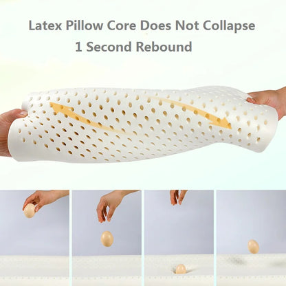 JFLEGAL Thailand Natural Latex Lumbar Pillow – Maternity Pillow for Pregnant Women, Side Sleep Support & Cervical Care