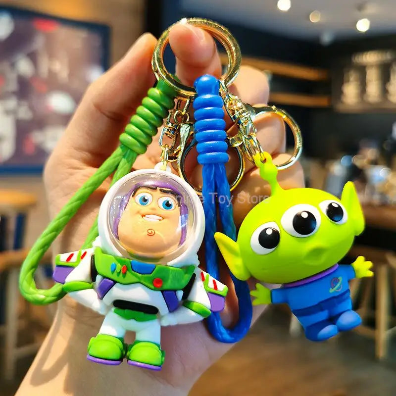 Kawaii Anime Disney Toy Story Keychain – Cartoon Doll Pendant Keyring for Kids, Personalized Gift