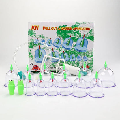 12/6 Pcs Jar Vacuum Cupping Set – Meridian Therapy & Acupuncture Suction Cups for Anti-Cellulite Body Massage