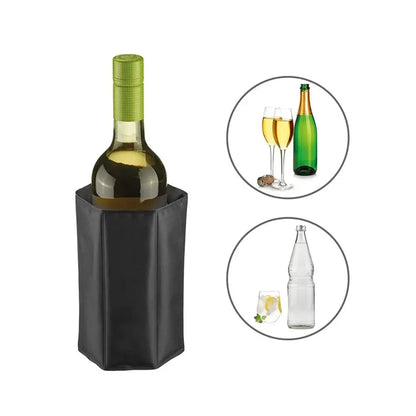 Non-Toxic Reusable Wine Cooler Sleeve – Universal Folding Bottle Chiller with Durable Ice Pack