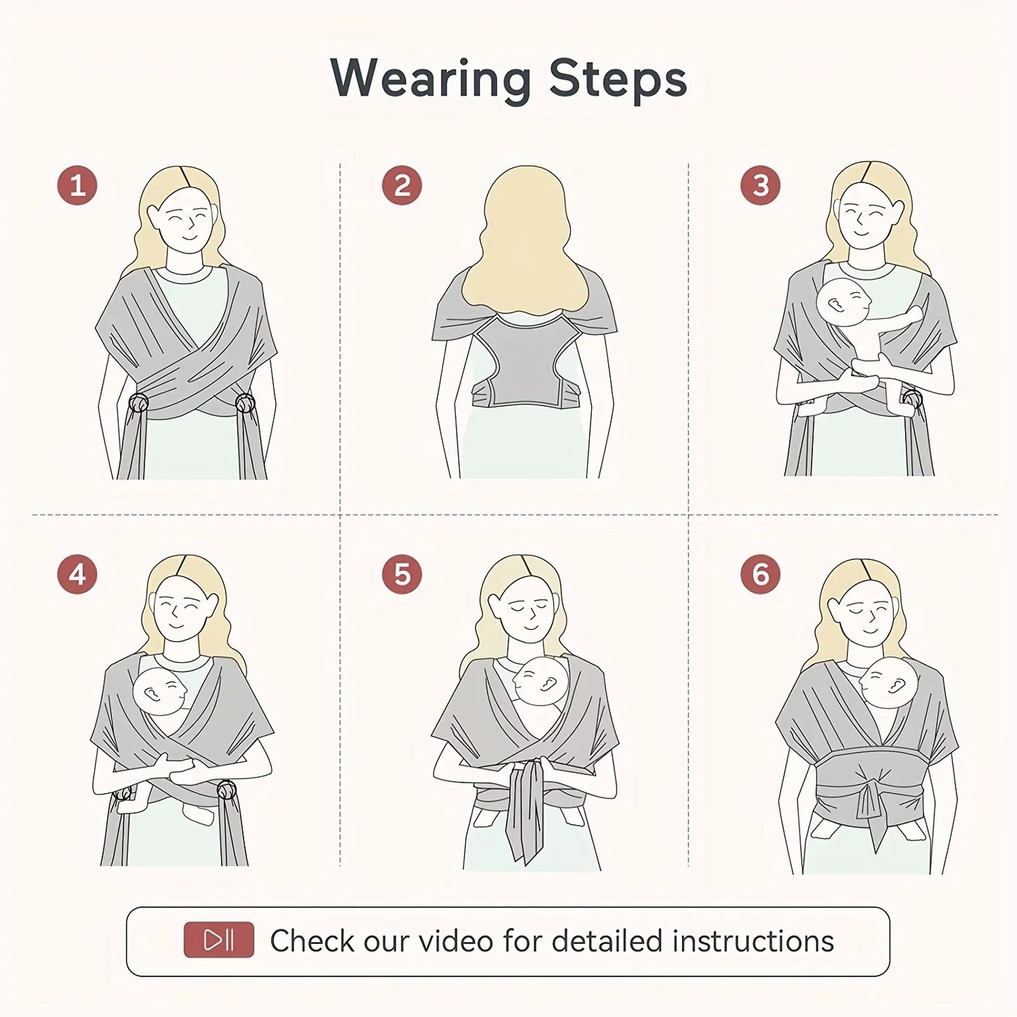 Stretchy Baby Wrap Carrier - Soft Infant Sling for Newborns & Toddlers Up to 41 lbs