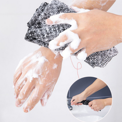 Japanese Nylon Rubbing Washcloth – Exfoliating Back Scrub Shower Sponge Bath Towel