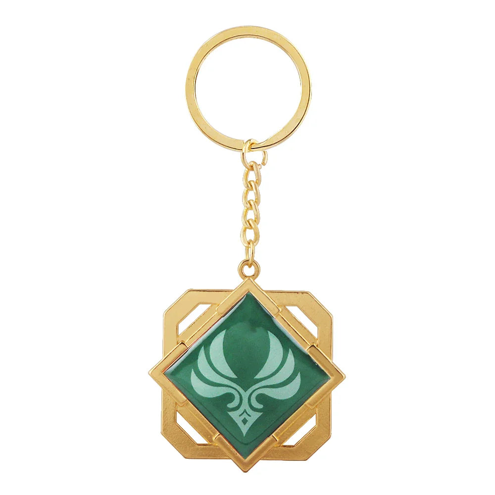 Genshin Impact Venti Eye Keychain 1:1 – Luminous Anime Cosplay Key Ring Backpack Pendant Gaming Accessories Gift