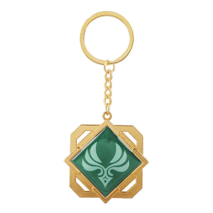 Genshin Impact Venti Eye Keychain 1:1 – Luminous Anime Cosplay Key Ring Backpack Pendant Gaming Accessories Gift