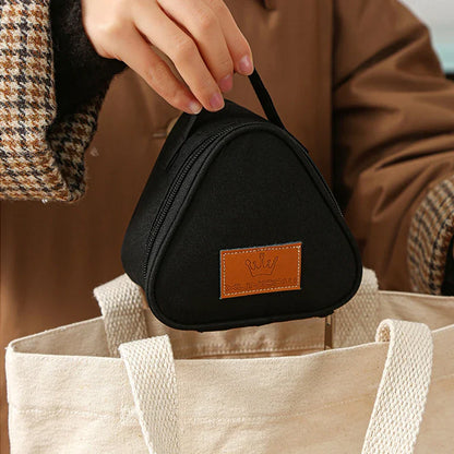 New Triangular Insulation Bag: Mini Aluminum Foil Student Rice Ball Bag - Cute Portable Lunch Box for Outdoor Lunches