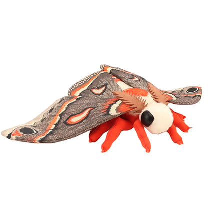 Rosy Maple Moth Plush Toy - Cute Lifelike Silkworm and Luna Moth Stuffed Insect Toy for Kids