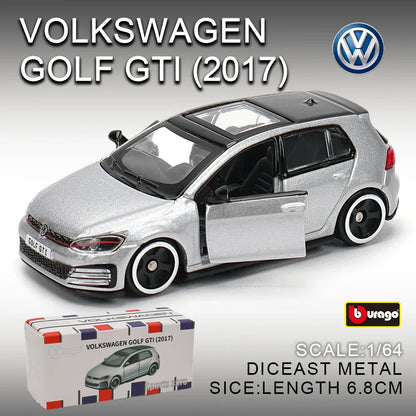 Bburago 1:64 Car Model Collection — Golf GT 2017, Mustang Shelby GT500, Ferrari, Benz & Volkswagen, Kids Xmas Gift Toys for Boys