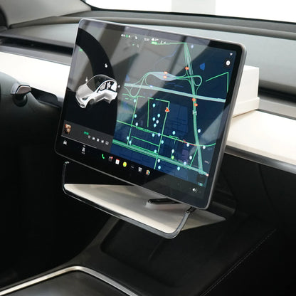 Center Console Organizer for Tesla Model 3 & Model Y Highland – Anti-Slip Under Screen Storage Box with Screen Back Storage