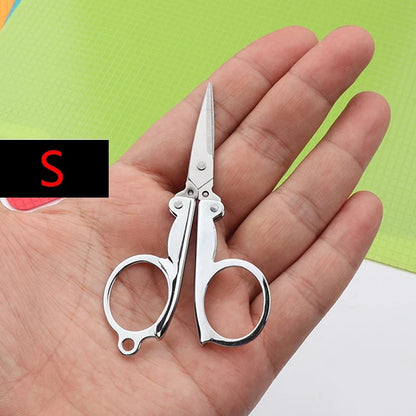 Folding Travel Scissors - Mini Portable Embroidery & Craft Scissors for Sewing, Thread & Tailoring