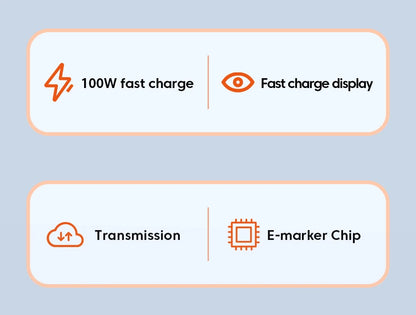 Toocki Type-C to Type-C Cable – 100W PD Fast Charging & Display Cable for Xiaomi POCO F3, Realme, MacBook, iPad