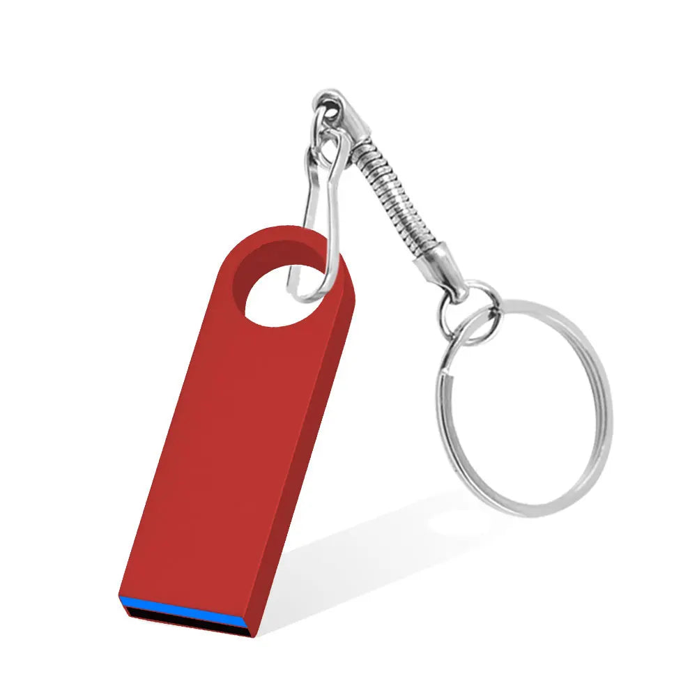 Metal USB 3.0 Flash Drive Keychain – High-Speed Pen Drive 8GB/16GB/32GB/64GB/128GB Memory Stick