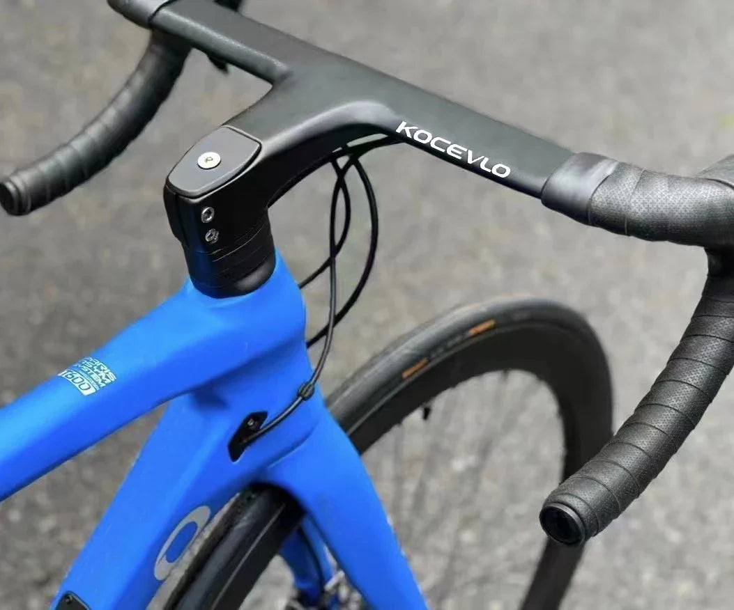 KOCEVLO Full Carbon Fiber Road Bike Stem & Integrated Handlebar — 28.6mm with Spacers
