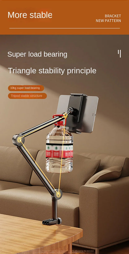 Desktop Mobile Phone Holder – Bed Clip, Bedside Lazy Folding Cantilever Bracket for Apple, Samsung, iPad, and Tablet