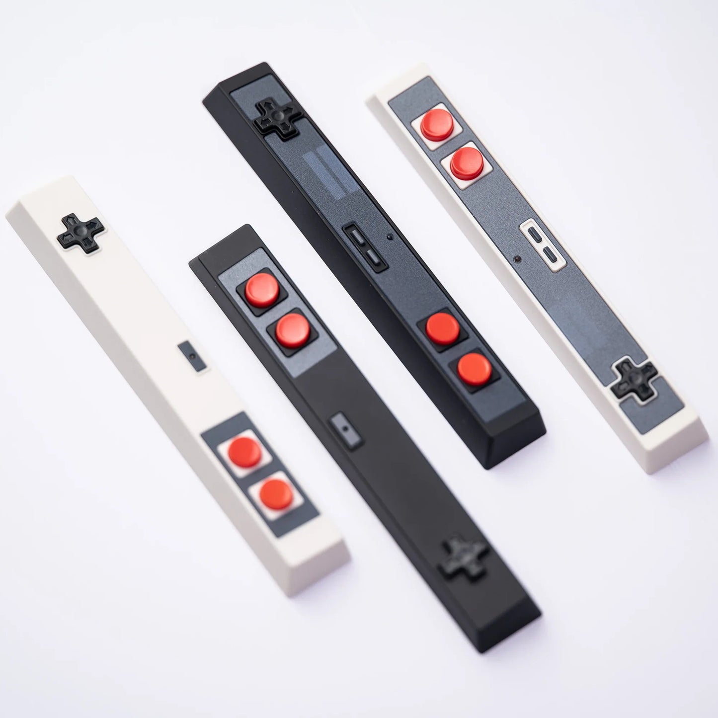 Retro Gamepad Keycap 6.25u Spacebar – Artisan ABS Keycap for MX Switches, Black & White for Mechanical Gaming Keyboards