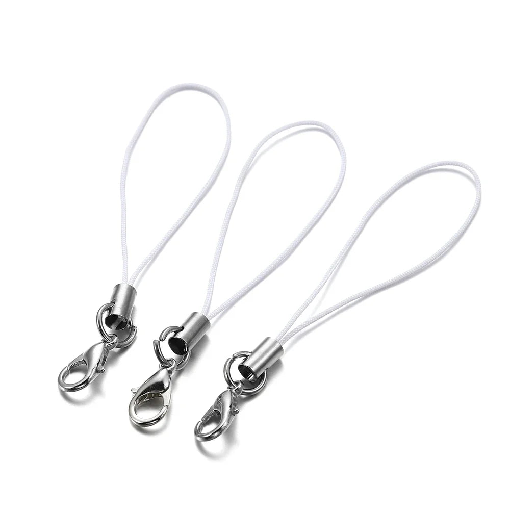 20/50/100PCS Lanyard Strap Cords - Lobster Clasp Rope Keychains for Charms, Pendants, Mobile Accessories & DIY Crafts