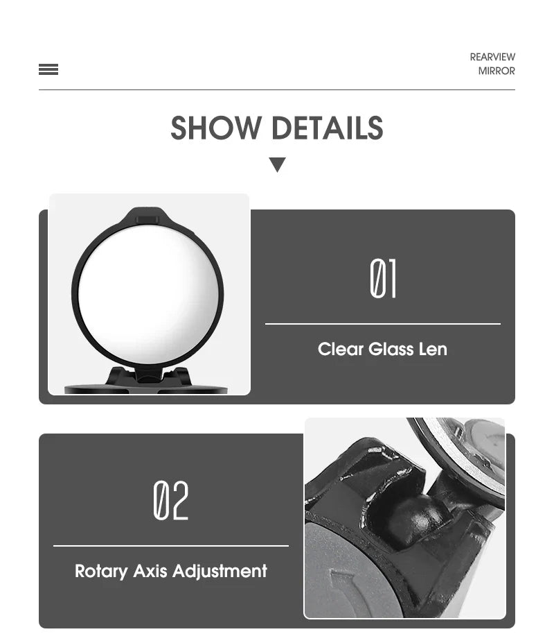 WEST BIKING Adjustable Bicycle Rearview Mirror – Universal Convex Handlebar End Mirror for MTB & Road Bikes