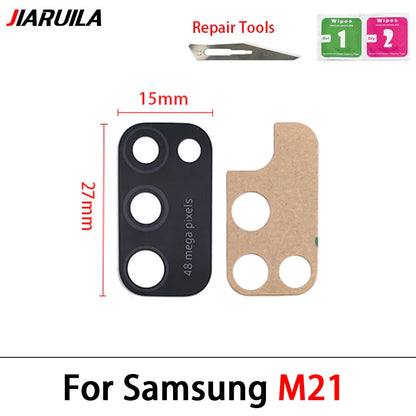 Rear Camera Glass Lens Replacement with Adhesive for Samsung M Series & A Series (M51, A10s, A20s, A12, A50s, A51, A71, M21, M31s)