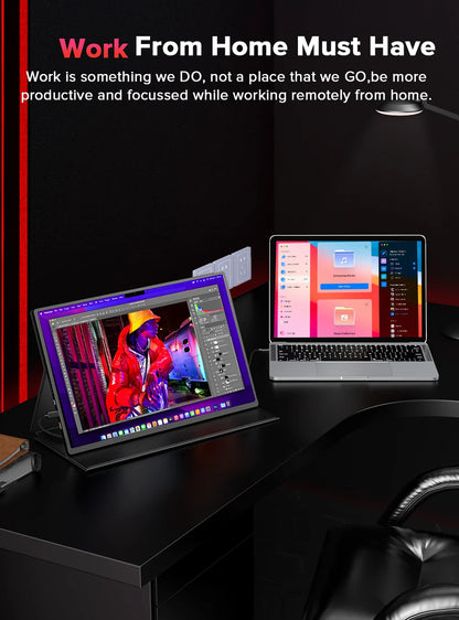 UPERFECT 16-Inch 2K Portable Monitor — 2560x1600, 16:10, 120Hz Gaming Display with 100% sRGB & 500Cd/m² for Xbox, PS5, Switch, Laptop & Mac