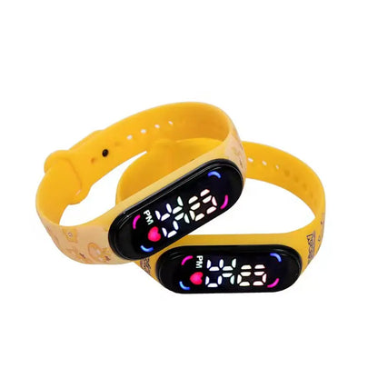 Pokemon Kids LED Watch — Pikachu Digital Anime Silicone Wristband with Puzzle Gift Box, Creative Birthday Gift