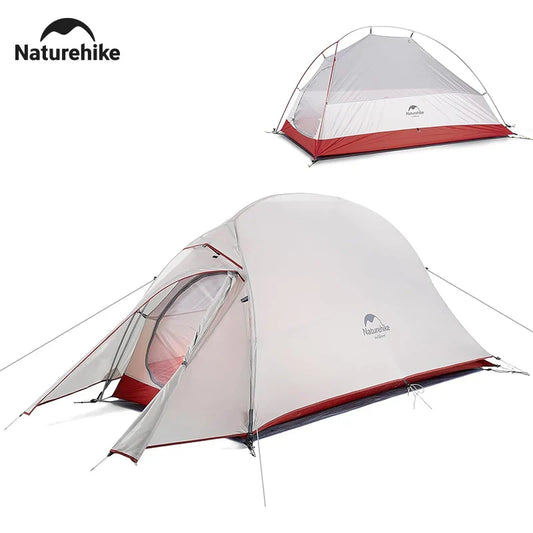 Naturehike Cloud Up 1-Person Camping Tent – Ultralight, Portable, Waterproof Folding Backpack Shelter for Travel & Beach
