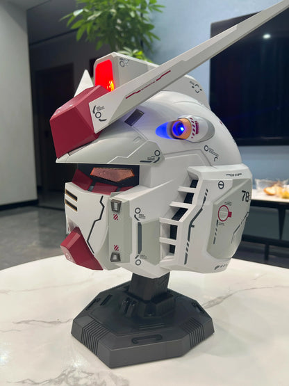 Vol.1 RX-78-02 Cyberpunk Helmet – 1:1 Mech Robot Mask with Touch Control Light, Cosplay Costume & Halloween Toy Gift for Kids