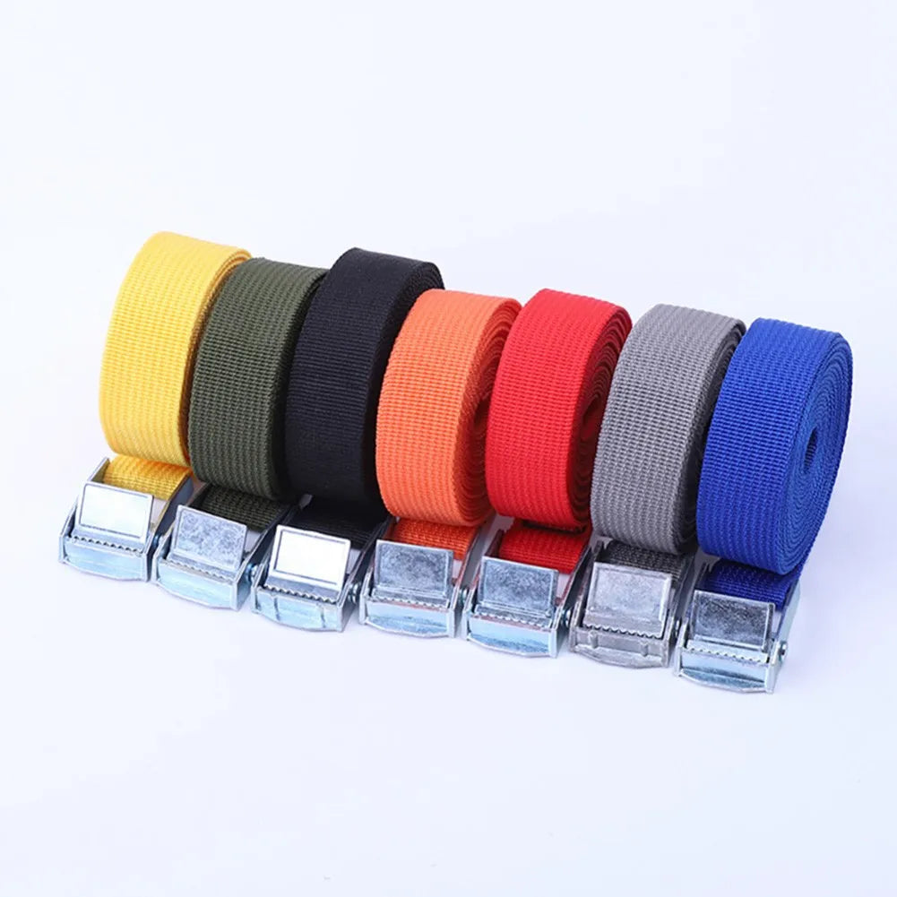 1M Lashing Strap with Buckle - Quick Release Nylon Cargo Tie Down, Adjustable Fastening Straps for Luggage and Bags, Fixing Tool