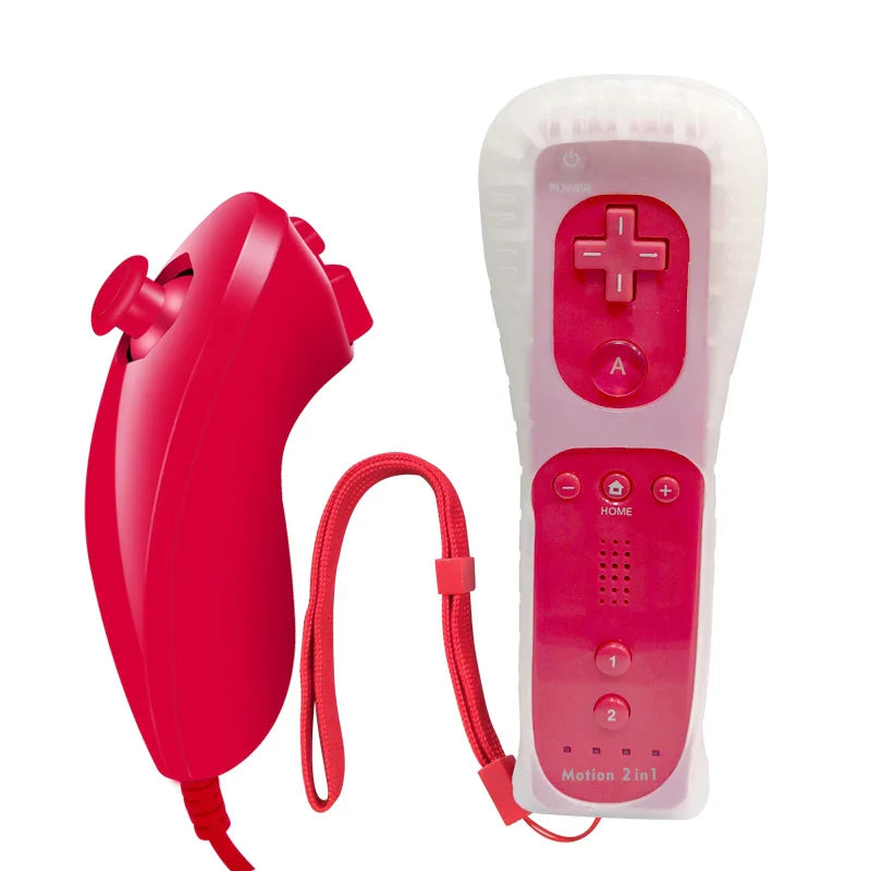 Nintendo Wii Remote and Nunchuk Controller with Motion Plus – Compatible Gamepad for Wii Console