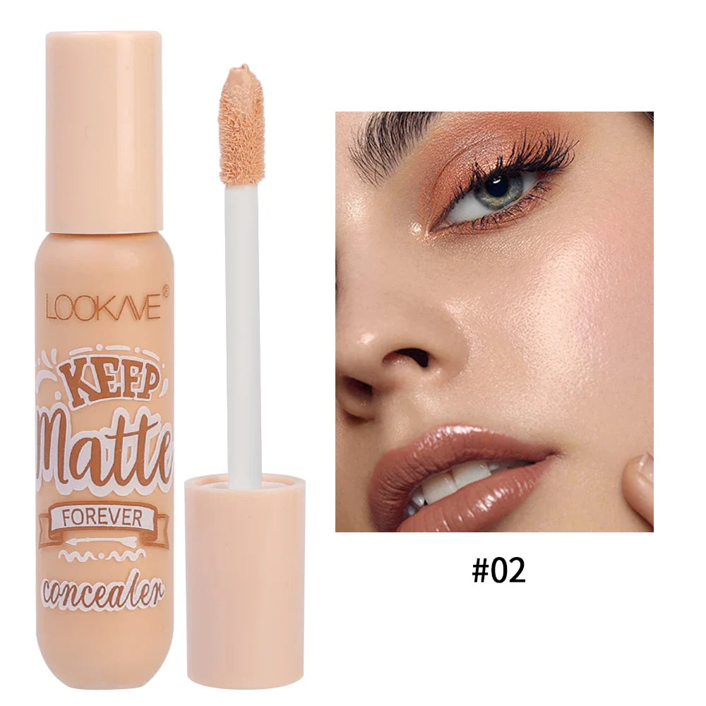 Waterproof Matte Liquid Concealer – Moisturizing Cream for Acne, Dark Circles, Face Contouring & Foundation Makeup