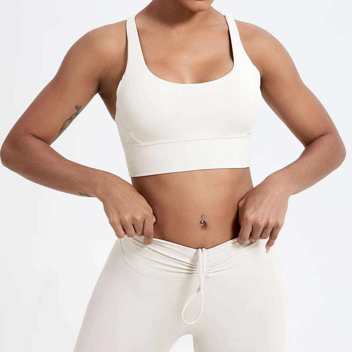 Push-Up Sports Bra for Women – Cross Back Yoga Crop Top, Shockproof Gym Fitness Bra for Running & Workout