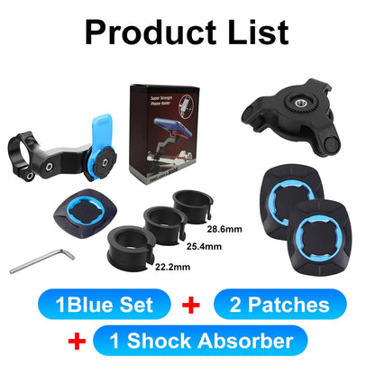 QUAD-LOCK Motorcycle & Bike Phone Holder — 360° Rotatable Navigation Stand with Secure Mount Bracket