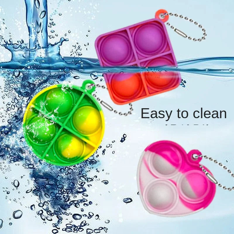 20Pcs Mini Pop Keychain Sensory Fidget Toys - Classroom Prizes, Kids Birthday Party Favors, Goodie Bag Stuffers