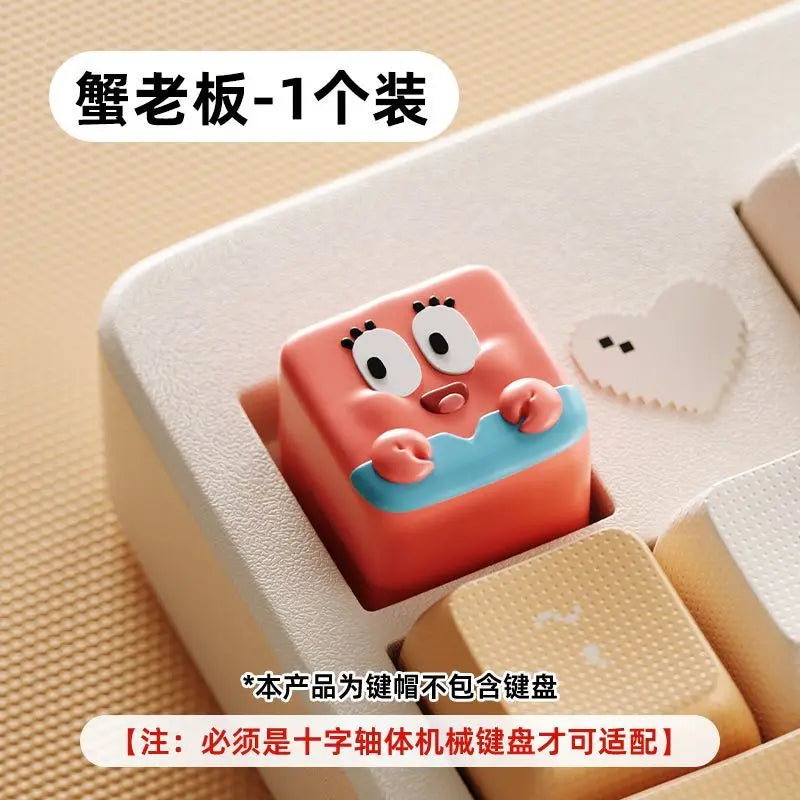 Spongebob Squarepants Mechanical Keyboard Keycap – Creative Single-Pack Decoration