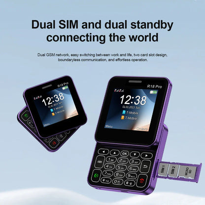 2024 NEW SERVO R18Pro Mini Mobile Phone – 2.4" Rotating Screen, Button Slider, Flashlight, Magic Voice, Dual SIM Standby