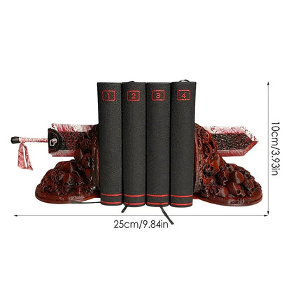 Non-Slip Berserk Bookends – Dragon Slaying Knife Resin Bookstop, Decorative Ornament for Reading Desk, Home & Gift
