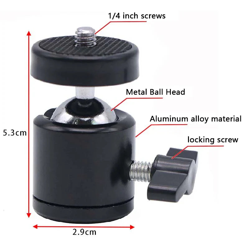 1/4" Metal Fill Light Bracket – Camera Extension Mount for Flash, Mobile Phone, Selfie Stick & Video Equipment