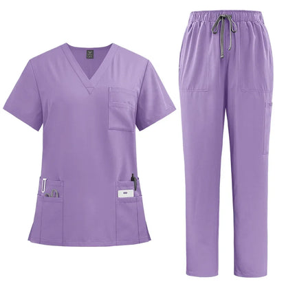 Classic Nurse Scrubs Set for Men - Medical Uniform with Surgical, Dental, and Clinical Accessories, Top and Pants Workwear