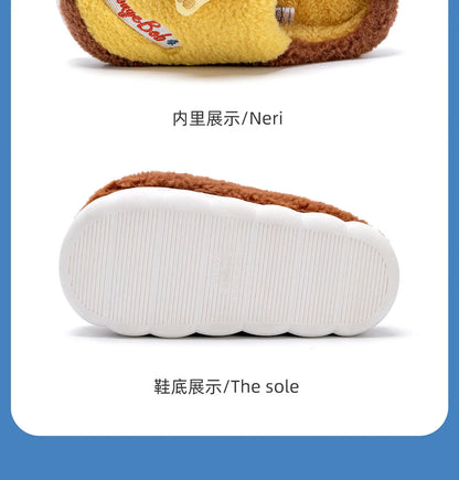 SpongeBob Suede House Slippers for Men & Women — Slip-On Fuzzy Indoor/Outdoor Shoes with Faux Fur Lining