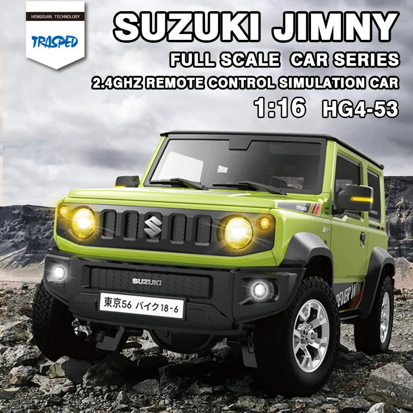 HG4-53 Pro Suzuki Jimny 1/16 Scale RC Car with Light, Sound & Smoke – 2.4G Remote Control Crawler