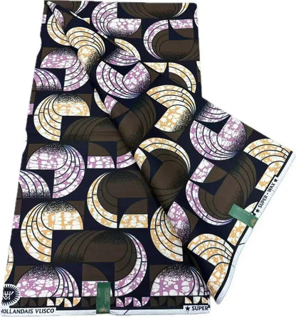 African Ankara Wax Print Fabric - 100% Cotton Batik Material for Sewing & Wholesale 6 Yards