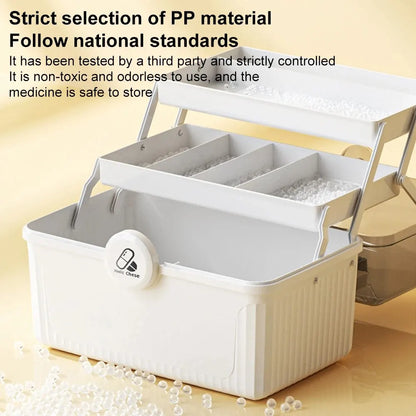 AiQUE Portable Medicine Organizer – Weekly Pill Storage Box with Large Capacity and Cutter for Home Use