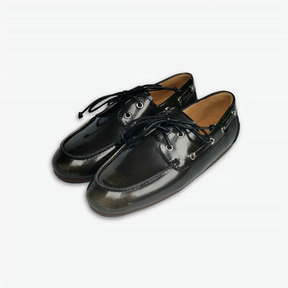 QUTAA 2025 Women’s Fashion Flats — Cow Leather Spring Ballet Loafers, Lace-Up Round Toe Casual Shoes, Sizes 34-41