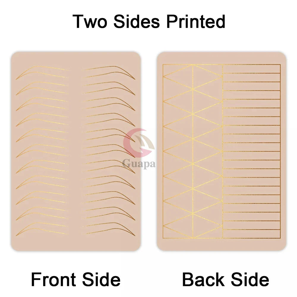 Microblading Practice Skin Sheets — Eyebrow Segment Tip Joint Texture for Semi-Permanent Makeup Training