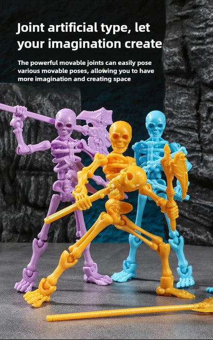 3D Articulated Skull Model – Assemble Action Figure for Anime, Games & Decoration